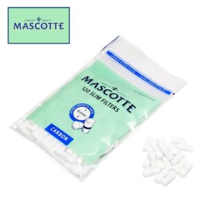 Buy Mascotte Tips | Bag of Carbon Slim Filter Tips | 120 Pack in Australia