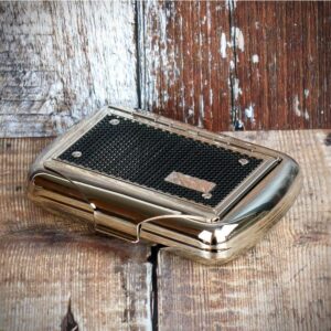 Tobacco Tin with Paper Holder – Mesh Finish